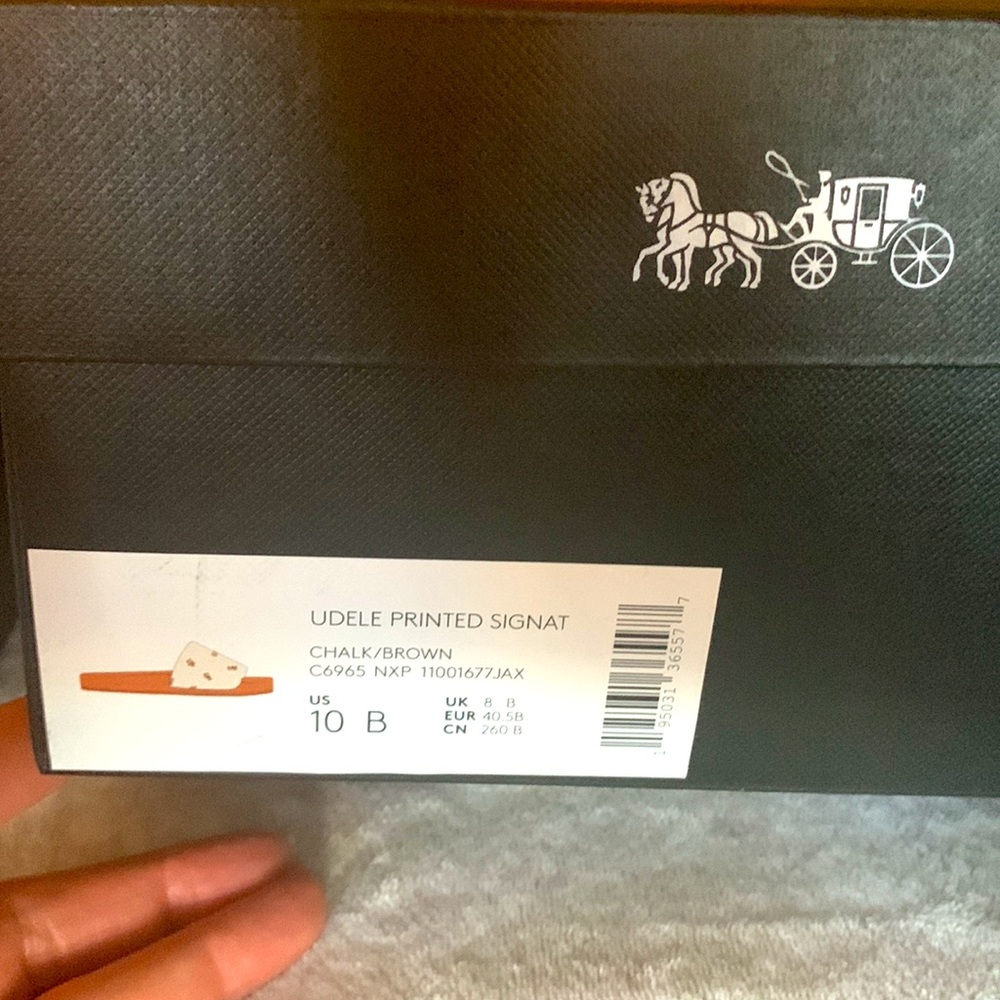COACH Udele Sport/Pool Slides-Snowy Bear Chalk/Orange-NEW IN BOX sz 10 LAST ONE - Picture 6 of 6